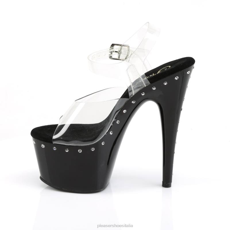 Pleaser Shoes adore-708ls JHHV261 trasparente/nero