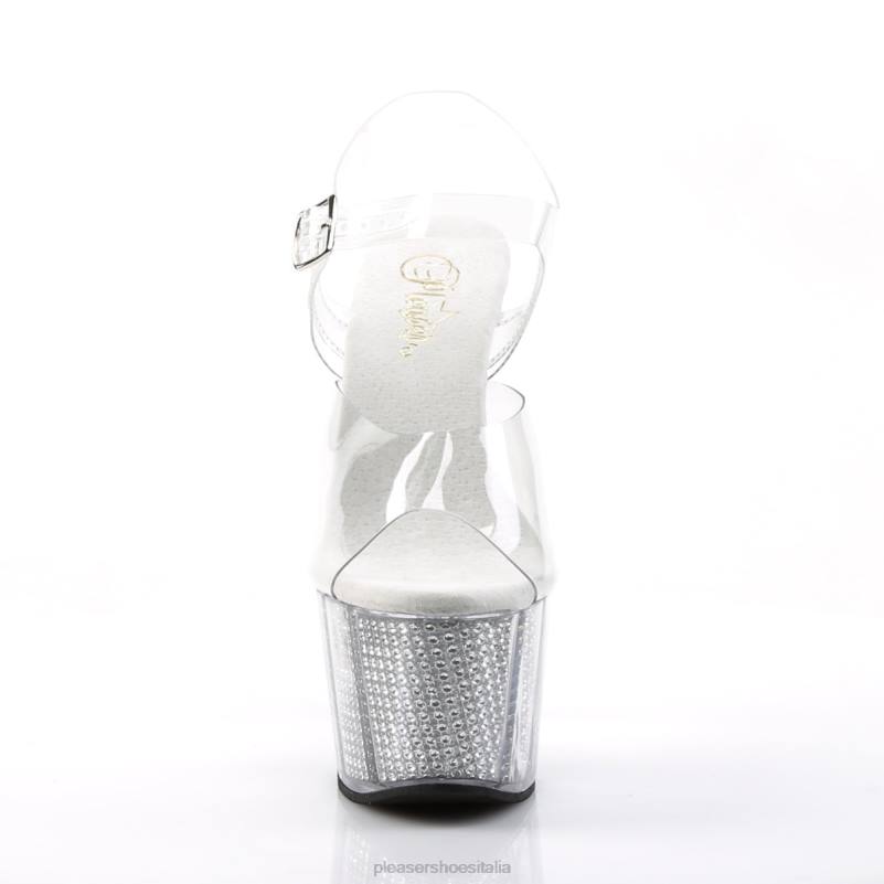 Pleaser Shoes adore-708srs JHHV270 trasparente/argento