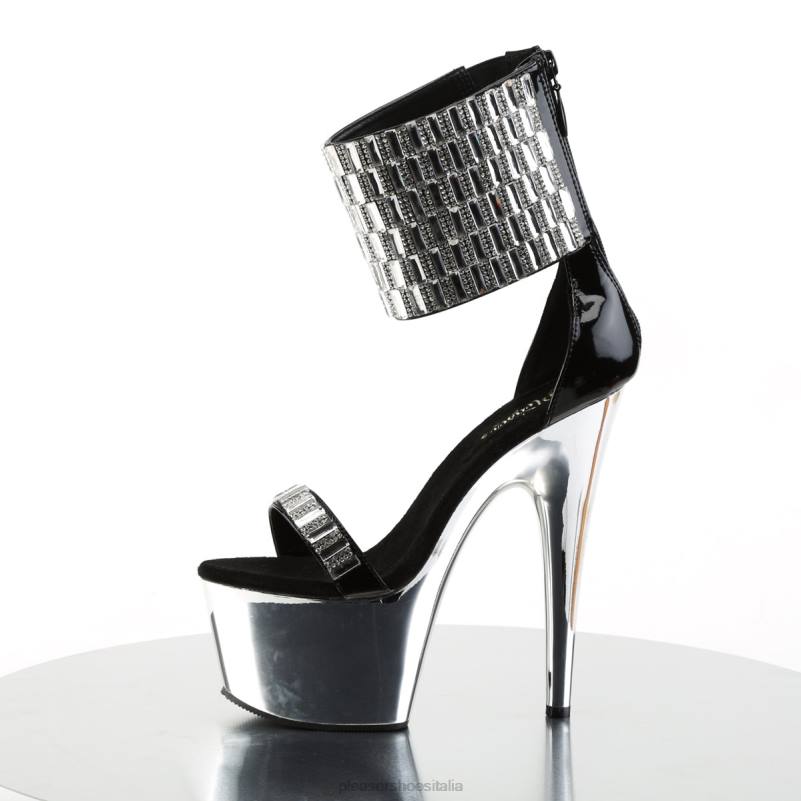 Pleaser Shoes adoro-789rs JHHV458 nero/argento cromato