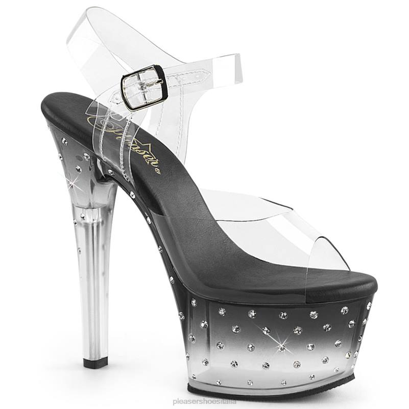 Pleaser Shoes aspirare-608std JHHV287 nero/trasparente