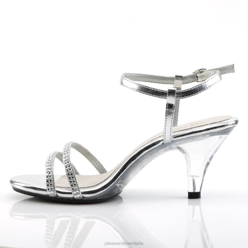 Pleaser Shoes bella-316 JHHV480 argento/trasparente