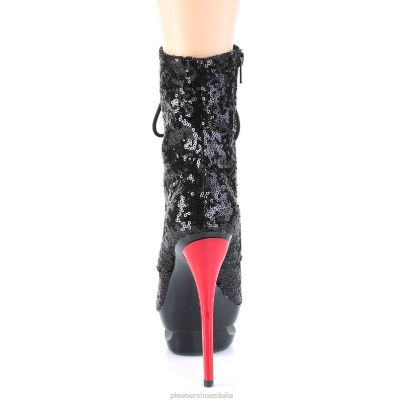 Pleaser Shoes bionda-r-1020 JHHV238 paillettes nere/rosse