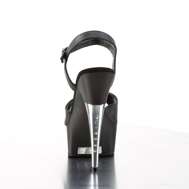 Pleaser Shoes captiva-609 JHHV459 ecopelle nera/nero