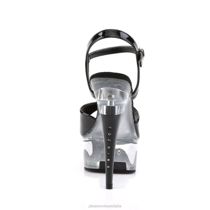 Pleaser Shoes captiva-609 JHHV461 nero/trasparente