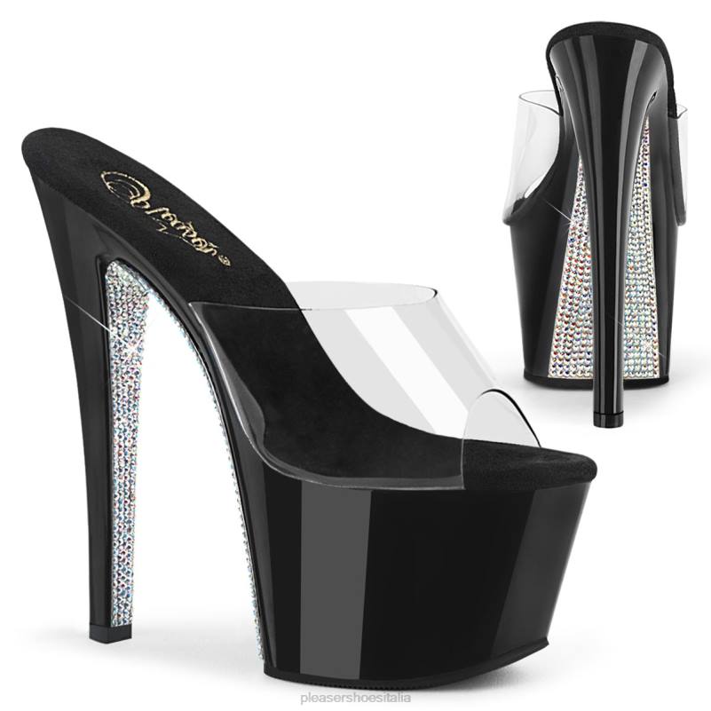 Pleaser Shoes cielo-301crs JHHV479 trasparente/argento