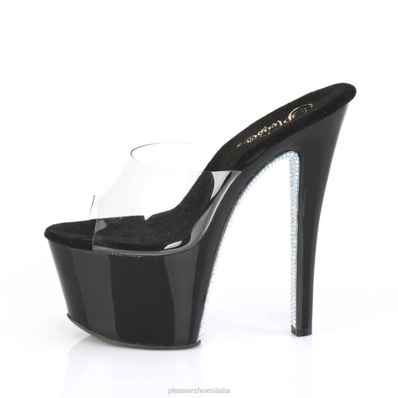 Pleaser Shoes cielo-301crs JHHV479 trasparente/argento