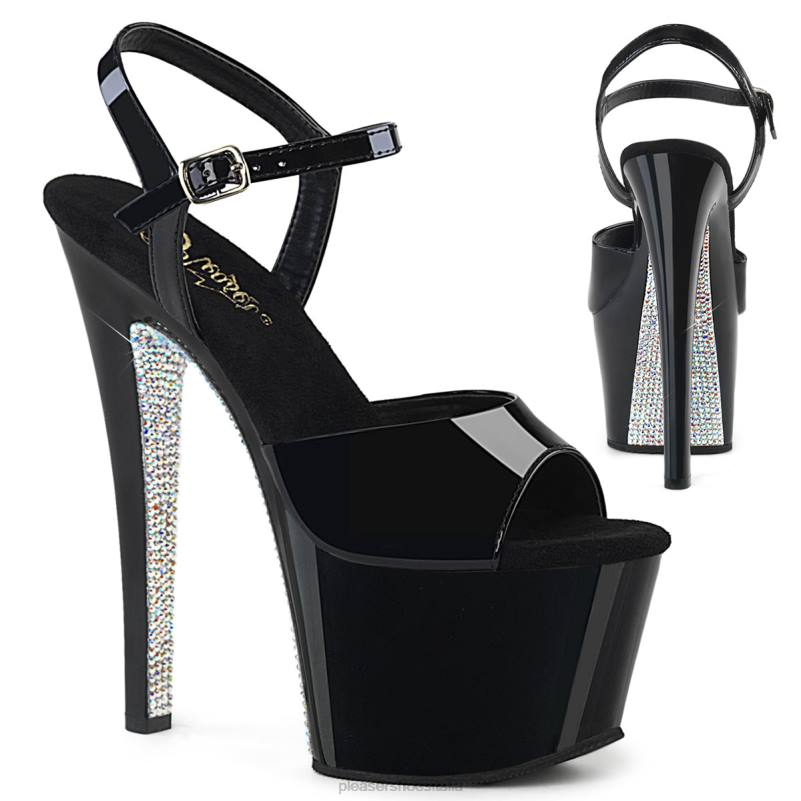 Pleaser Shoes cielo-309crs JHHV469 argento nero