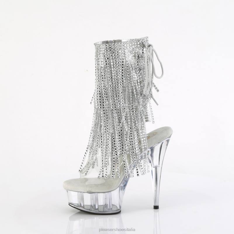 Pleaser Shoes delizia-1017rsf JHHV300 argento/trasparente
