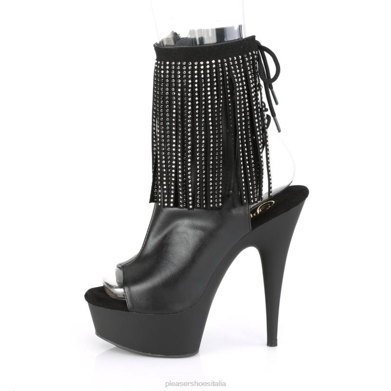 Pleaser Shoes delizia-1018rsf JHHV510 ecopelle nera/nero