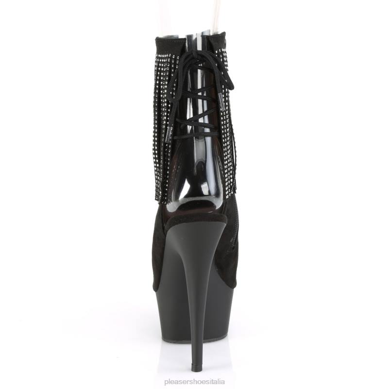 Pleaser Shoes delizia-1018rsf JHHV550 camoscio nero/nero