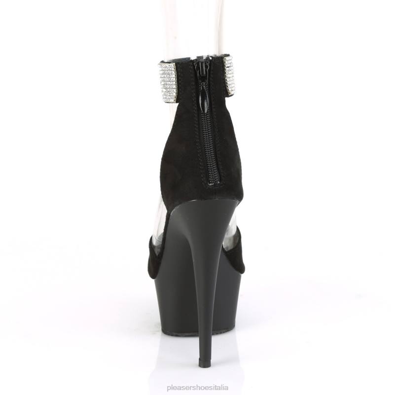 Pleaser Shoes delizia-625 JHHV305 camoscio nero/nero
