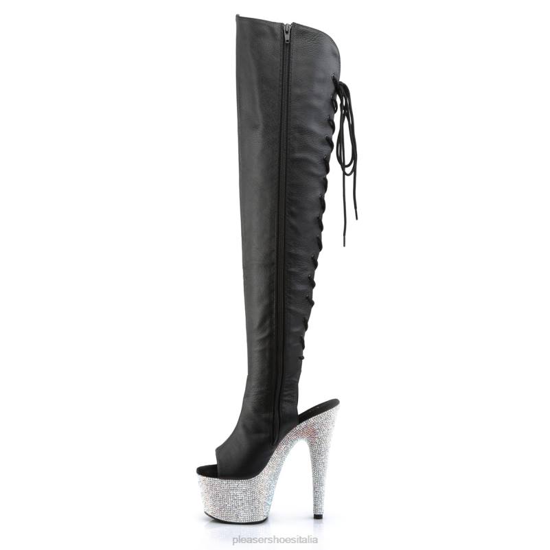 Pleaser Shoes ingioiellato-3019dm-7 JHHV271 ecopelle nera/argento