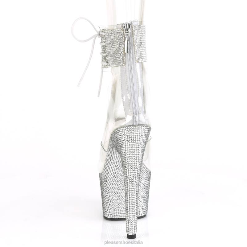 Pleaser Shoes ingioiellato-724rs JHHV264 trasparente/argento
