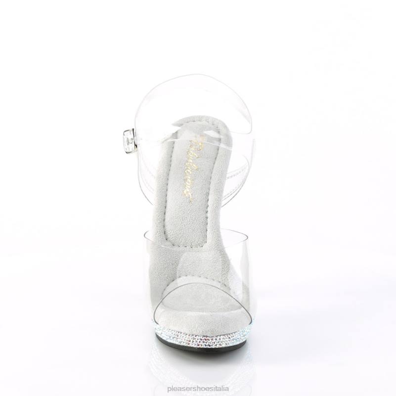 Pleaser Shoes labbro-108dm JHHV481 trasparente/argento