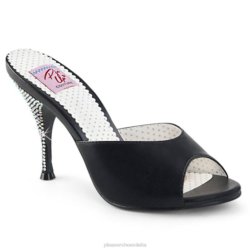 Pleaser Shoes monroe-05 JHHV520 ecopelle nera