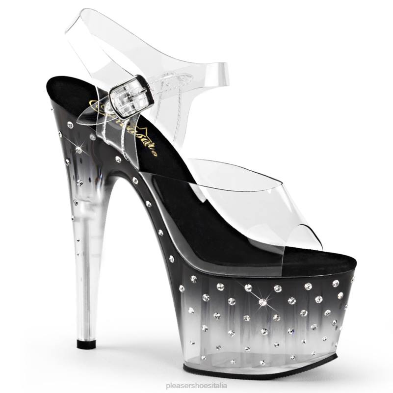 Pleaser Shoes polvere di stelle-708t JHHV302 nero/trasparente