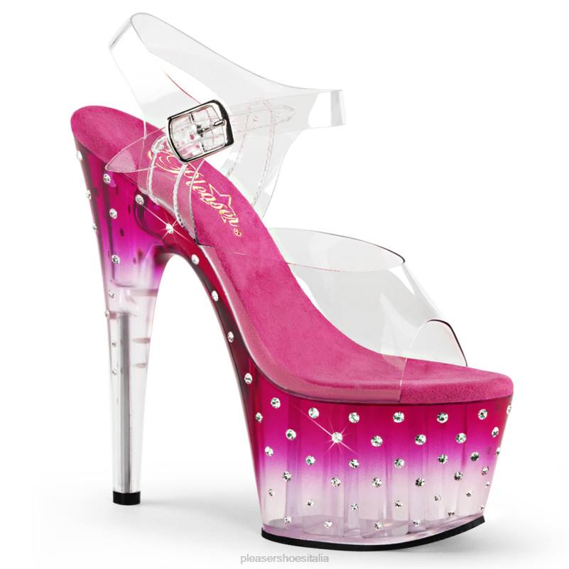 Pleaser Shoes polvere di stelle-708t JHHV303 trasparente/rosa