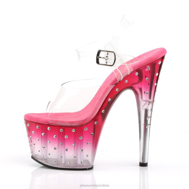 Pleaser Shoes polvere di stelle-708t JHHV303 trasparente/rosa