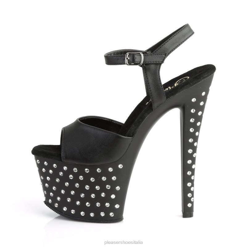 Pleaser Shoes polvere di stelle-709 JHHV526 ecopelle nera/nero