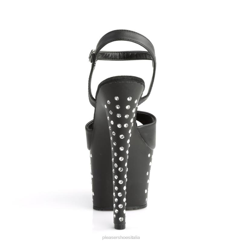 Pleaser Shoes polvere di stelle-709 JHHV526 ecopelle nera/nero