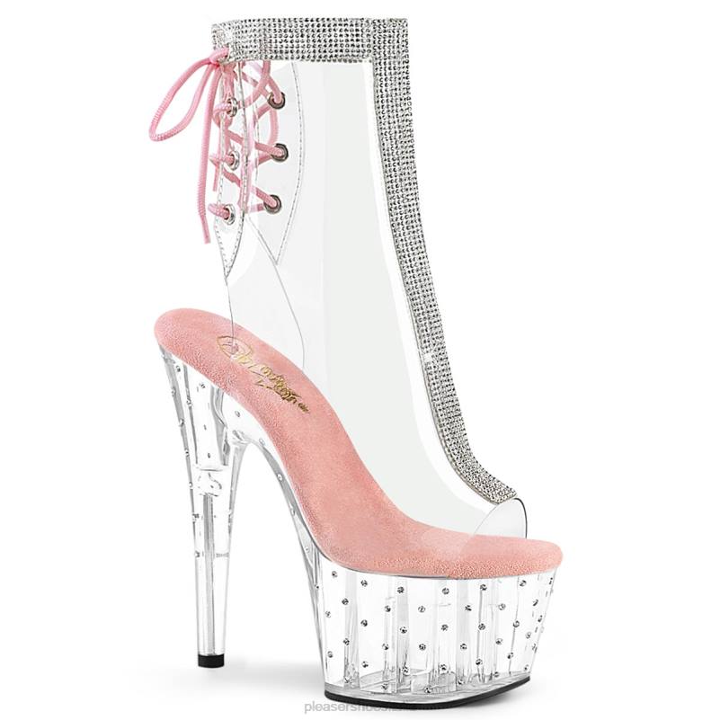 Pleaser Shoes stardust-1018c-2rs JHHV311 rosa baby/trasparente