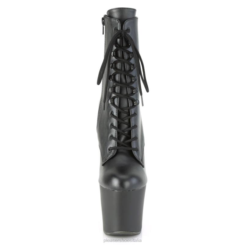 Pleaser Shoes irongrip-1020 JHHV163 ecopelle nera/argento