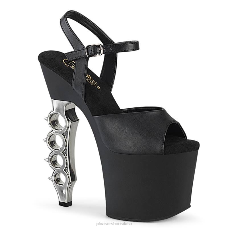 Pleaser Shoes irongrip-709 JHHV169 argento nero