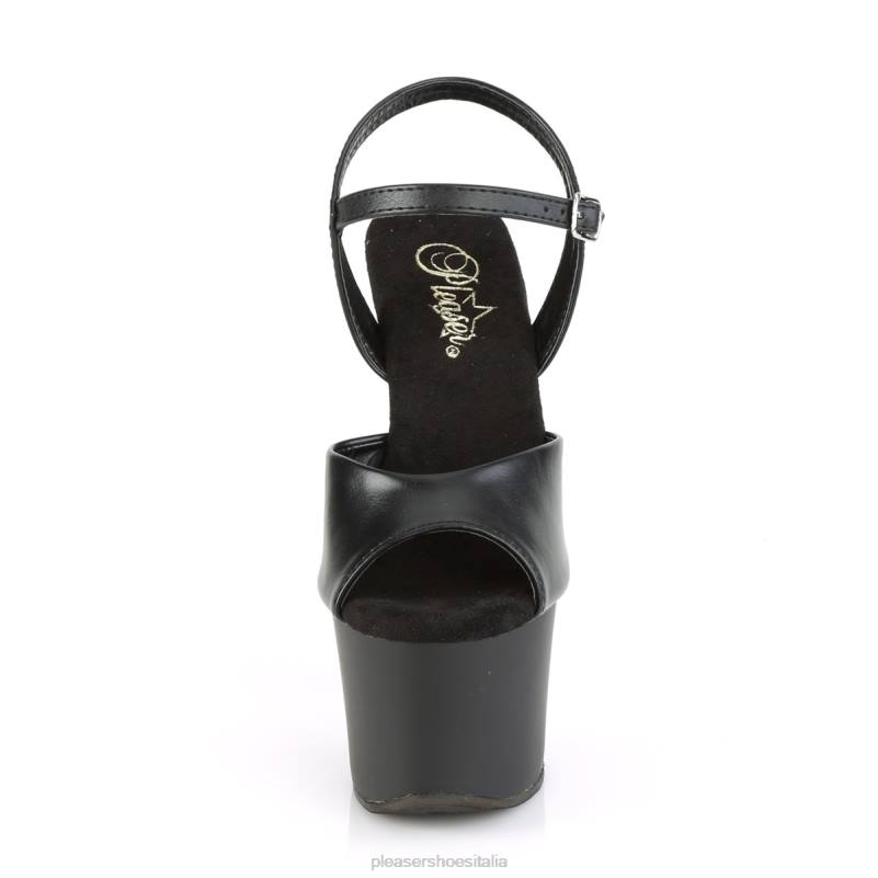 Pleaser Shoes nocche-709 JHHV172 ecopelle nera/nero